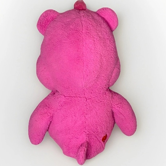 Jumbo 2015 Care Bears Large 20 Inch Plush Soft Toy Cheer Bear w Rainbow Belly - Picture 4 of 6